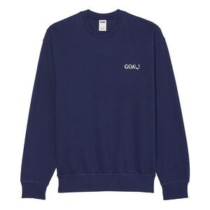 NWT VICTORIAS SECRET Ivy Fleece Classic Crew Sweatshirt hockey Navy blue